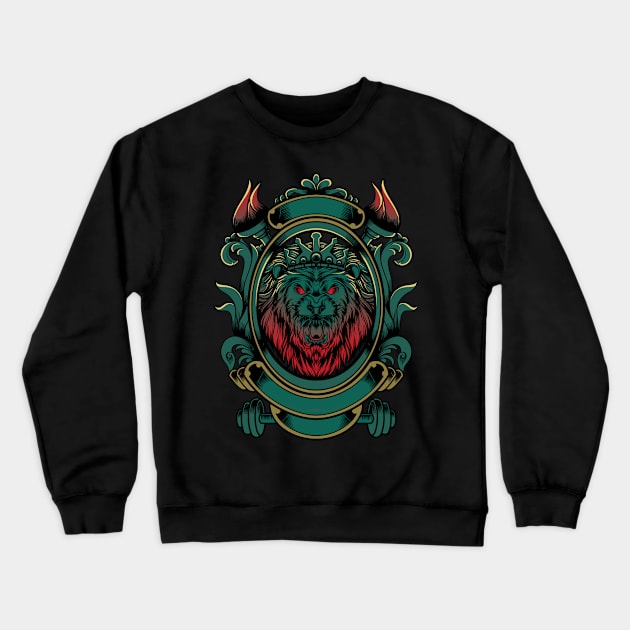 Lion dark art Crewneck Sweatshirt by Bayuktx